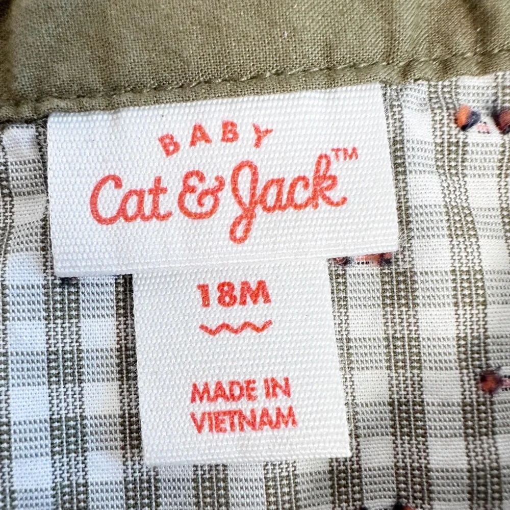 Cat and Jack button down shirt roll sleeve 18 months - Picture 4 of 4